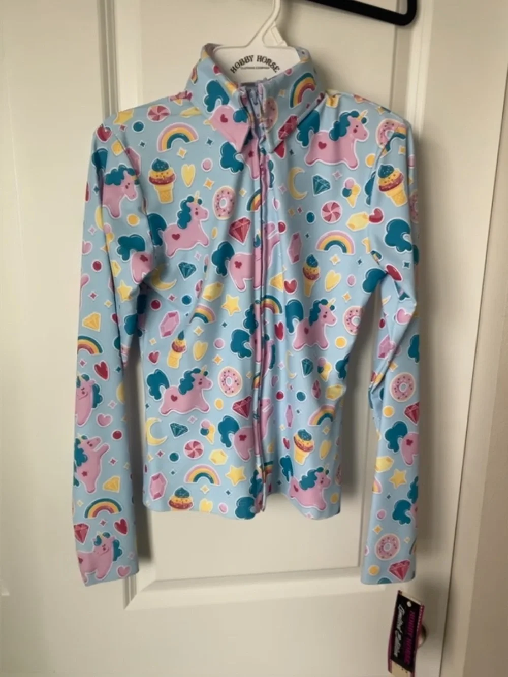 NWT Hobby Horse Lolly Unicorn Show Blouse Girls XL